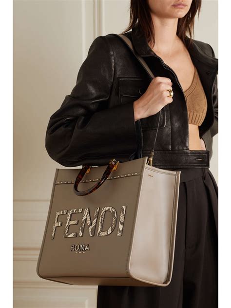 fendi large shopper tote